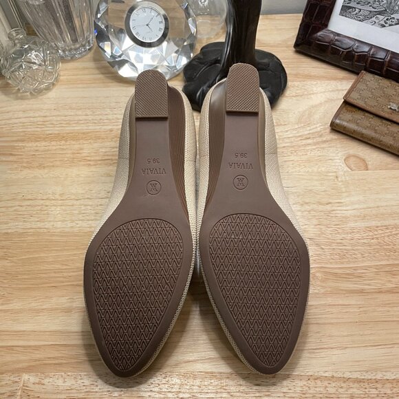 VIVAIA Tamia Wedge Pro Almond Toe Wedges in Almond Color Size US 8.5 EU 39.5 New - Picture 14 of 15